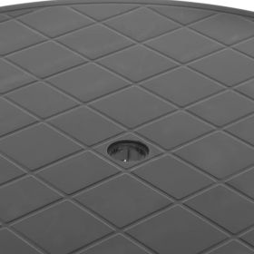 vidaXL Garden Table Anthracite 89 cm Plastic