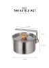 Outdoor multifunctional 304 stainless steel boiling kettle mountaineering portable coffee pot foldable fishing camping pot teapot