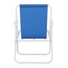 Oxford Cloth Iron Outdoor Beach Chair Blue